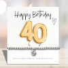 Small 40th Birthday Gold Balloons Gift Hamper - Cubic Zirconia Bracelet, Chocolates & Candle - Image 3