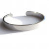 Men's Solid Stainless Steel Silver Bangle - Image 3