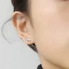 Triple Star Silver Stud Earrings - Image 2