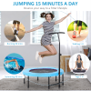 40'' Kids Mini Trampoline, Adult Rebounder Jumper w/ Handle Fitness HOMCOM - Image 4