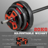 SPORTNOW 20kg Adjustable Barbell Weights Set for Home Gym Strength Training - Image 4