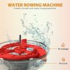 SPORTNOW Foldable Water Rowing Machine with Wheels and LCD Monitor, Black - Image 4