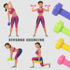 10kg Colourful Dumbbell Weights Set Home Exercising Toning w/ Case Gym HOMCOM - Image 4