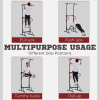 Steel Multi-Use Exercise Power Tower Station Adjustable Height w/ Grips HOMCOM - Image 4