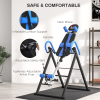 HOMCOM Adjustable Gravity Inversion Table with Safety Belt, Blue - Image 4