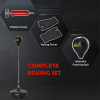 HOMCOM Punching Bag with Stand Boxing Bag Set with Adjustable Height Black, Gold - Image 4
