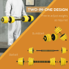 25KG Barbell & Dumbbell Set Fitness Exercise Home Gym Plate Bar HOMCOM - Image 4