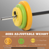HOMCOM 20kg Weights Barbell Set with Non-slip Handle for Strength Training - Image 4