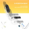 Magnetic Resistance Exercise Bike Foldable LCD Adjustable Seat Yellow - Image 4