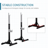 2 Pairs Barbell Squat Rack Portable Stand Weight Lifting Bench w/ Wheels - Image 4
