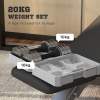 Adjustable Dumbbells Set, Free weights with Storage Box, 10kg x 2 - Image 4