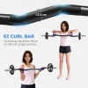120cm EZ Curl Bar with Spring Clips, Barbell Bar for 5cm Weight Plates, 8kg - Image 4