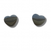 Stainless Steel Heart Stud Earrings - Hypoallergenic - Image 3