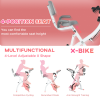 2-In-1 Upright Exercise Bike 8-Level Adjustable with Pulse Sensor Pink HOMCOM - Image 5