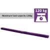 HOMCOM Balance Beam Trainer Fold Performance Gymnastics Suede Purple 2.4M Home - Image 5