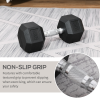 15KG Single Rubber Hex Dumbbell Portable Hand Weights Home Gym HOMCOM - Image 5