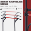 Steel Multi-Use Exercise Power Tower Station Adjustable Height w/ Grips HOMCOM - Image 5