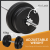 HOMCOM Dumbbells and Barbell Set with 65kg Adjustable Weights for Home Gym - Image 5