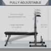 Adjustable Weight Bench Foldable with Barbell Rack and Dip Station HOMCOM - Image 5