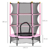 HOMCOM 4.6FT/75" Kids Trampoline with Safety Enclosure, Indoor Outdoor - Image 5