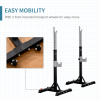 2 Pairs Barbell Squat Rack Portable Stand Weight Lifting Bench w/ Wheels - Image 5