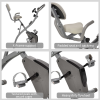 HOMCOM 2-In-1 Upright Exercise Bike 8-Level Adjustable with Pulse Sensor Grey - Image 5