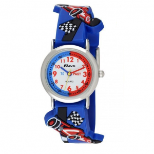 Ravel Children Boys 3D Cartoon Time Teacher Watch Racing Car R1513.31B