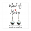 Maid of Honour Heart Earrings & Thank You Card Gift - Image 4