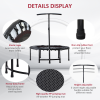 40'' Kids Mini Trampoline, Adult Rebounder Jumper w/ Handle Fitness HOMCOM - Image 6
