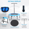 40'' Kids Mini Trampoline, Adult Rebounder Jumper w/ Handle Fitness HOMCOM - Image 6
