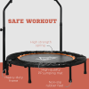 40" Foldable Mini Fitness Trampoline Rebounder Adjustable Foam Handle HOMCOM - Image 6