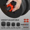 HOMCOM 30kg Adjustable 2 IN 1 Barbell Dumbbells Weight Set for Body Fitness - Image 6