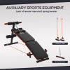 Foldable Sit Up Bench Core Workout for Home Gym Black HOMCOM - Image 6