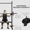 HOMCOM Adjustable Squat Rack with Pull Up Bar and Barbell Bar for Home Gym - Image 6