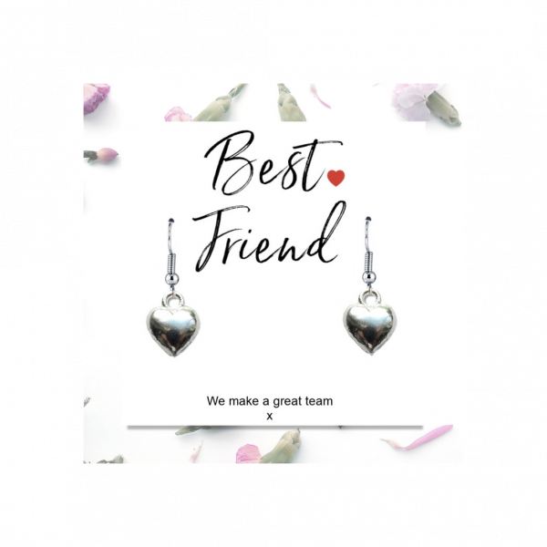 Best Friend Earrings & Message Card