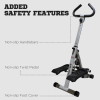Foldable Stepper Adjustable Step Machine w/ Handlebar LCD Display, Grey HOMCOM - Image 7