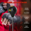 HOMCOM Punching Bag with Stand Boxing Bag Set with Adjustable Height Black, Gold - Image 7