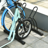 Reversible 2 Bike Holding Rack Steel Frame Outdoor Foot Caps Stand HOMCOM - Image 7