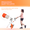 2-In-1 Upright Exercise Bike 8-Level Adjustable with Pulse Sensor Orange - Image 7