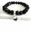 Black Beaded Charm Bracelet - Image 5