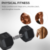 15KG Single Rubber Hex Dumbbell Portable Hand Weights Home Gym HOMCOM - Image 8