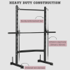 HOMCOM Adjustable Squat Rack with Pull Up Bar and Barbell Bar for Home Gym - Image 8