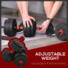 25kg Adjustable 2 IN 1 Barbell Dumbbells Weight Set for Body Fitness HOMCOM - Image 8