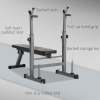 Adjustable Weight Bench Foldable with Barbell Rack and Dip Station HOMCOM - Image 8