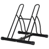 Reversible 2 Bike Holding Rack Steel Frame Outdoor Foot Caps Stand HOMCOM - Image 8