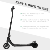 120W Electric Scooter w/ Battery Level Display, Rear Break - Black HOMCOM - Image 8