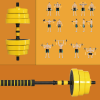 25KG Barbell & Dumbbell Set Fitness Exercise Home Gym Plate Bar HOMCOM - Image 8