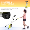 Magnetic Resistance Exercise Bike Foldable LCD Adjustable Seat Yellow - Image 8