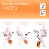 2-In-1 Upright Exercise Bike 8-Level Adjustable with Pulse Sensor Orange - Image 8