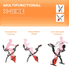 2-In-1 Upright Exercise Bike 8-Level Adjustable with Pulse Sensor Red - Image 8